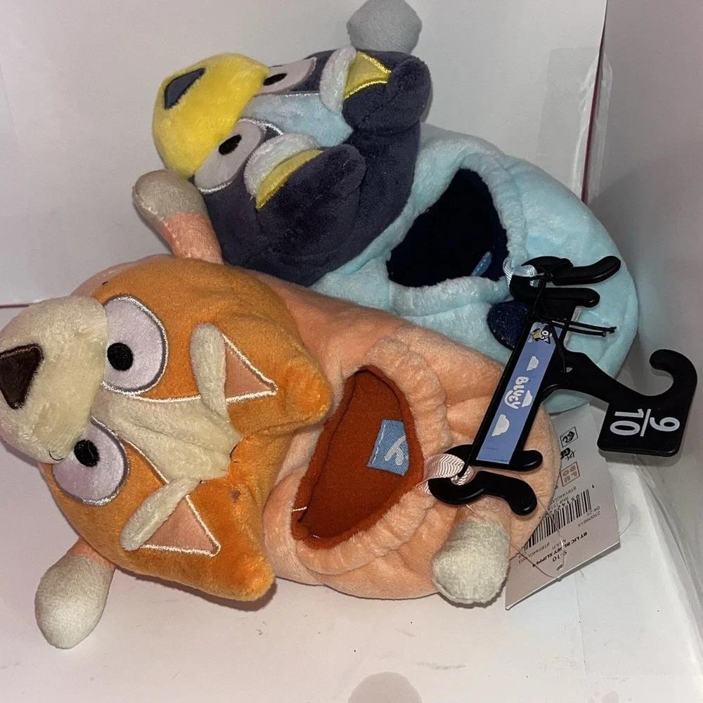 Bluey‎ and Bingo Plush House Shoes Slippers Size 9-10 Toddler Child  New